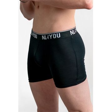 Boxeri cu banda logo in talie - Alb/Negru