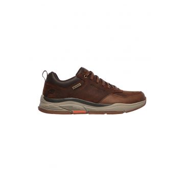 Pantofi sport impermeabili de piele cu insertii de piele ecologica Bengao-Hombre - Maro cognac