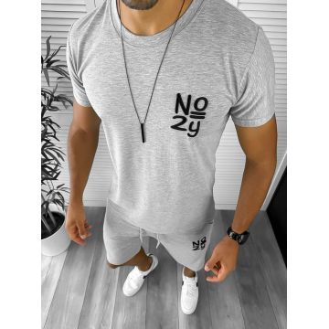 Trening barbati gri deschis pantaloni + tricou 10590 42-3