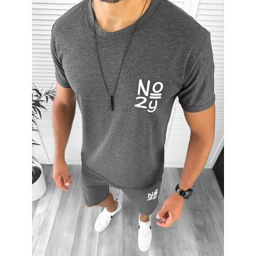 Trening barbati gri inchis pantaloni + tricou 10590 41-4