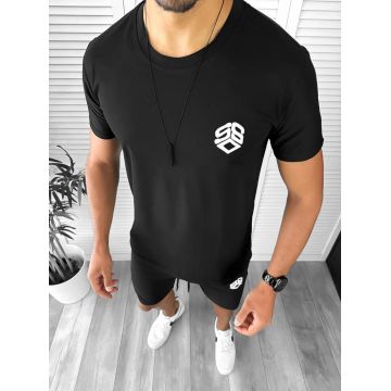 Trening barbati negru/negru  pantaloni + tricou 11701 O6-4.3