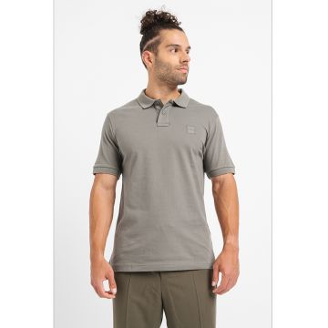 Tricou polo slim fit Passenger - Gri antracit