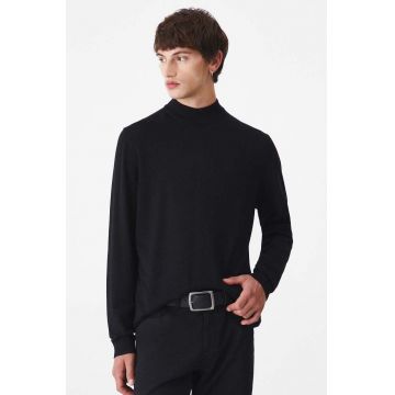 Medicine pulover barbati, culoarea negru, light, cu turtleneck