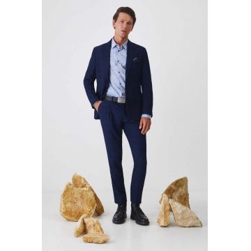 Medicine sacou bărbați, culoarea bleumarin