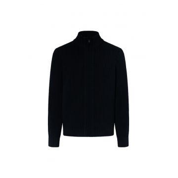 Cardigan din bumbac cu fermoar Hajor