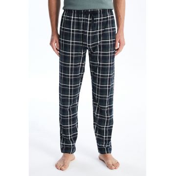 Pantaloni de pijama in carouri cu snur