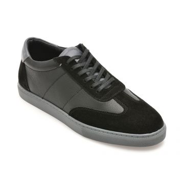Pantofi casual GRYXX negri, M7487, din piele naturala