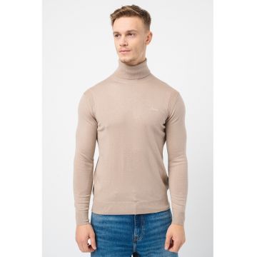 Pulover uni cu guler inalt