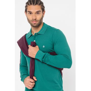 Bluza polo din material pique si bumbac