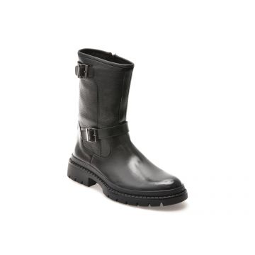Ghete casual EPICA negre, G13, din piele naturala