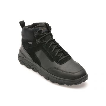 Ghete casual GEOX negre, U46FDB, din piele naturala