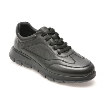 Pantofi casual EPICA negri, 3368, din piele naturala