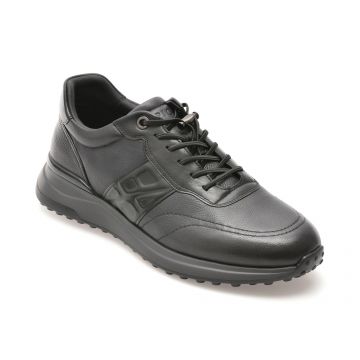 Pantofi casual EPICA negri, 4181, din piele naturala