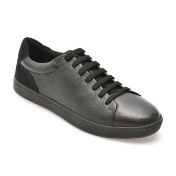 Pantofi casual GEOX negri, U45GSA, din piele naturala