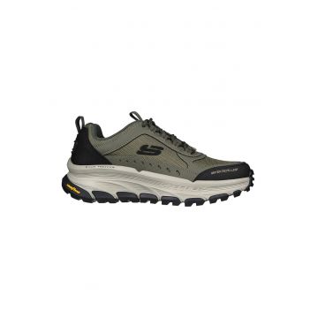Pantofi sport cu garnituri din piele D'Lux Trekker - Negru/Verde masliniu