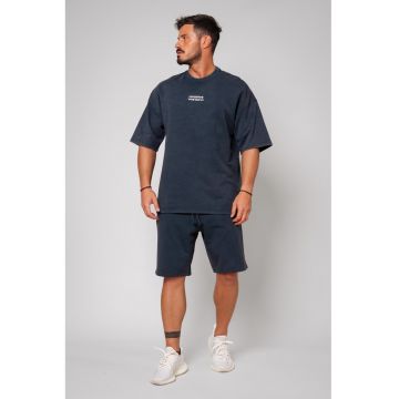 Set de tricou lejer cu imprimeu grafic si bermude - 2 piese