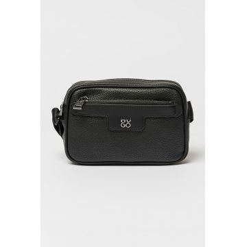 Geanta crossbody de piele ecologica cu buzunar frontal cu fermoar