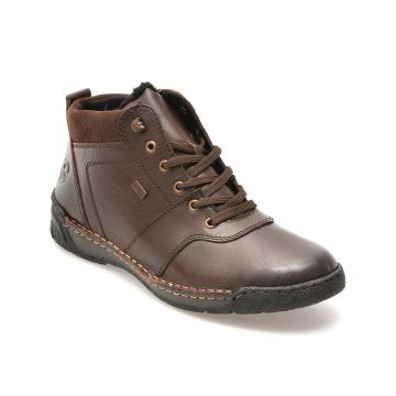 Ghete casual RIEKER maro, B0308, din piele naturala