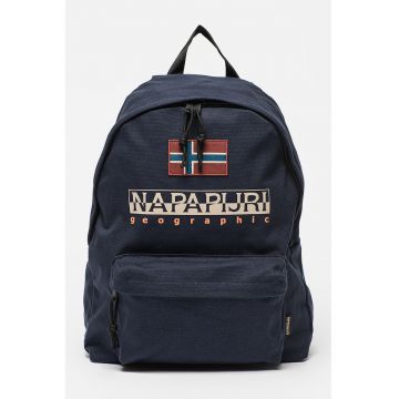 Rucsac unisex cu imprimeu logo si buzunar exterior cu fermoar Hering