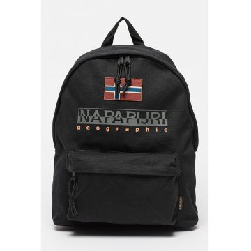 Rucsac unisex cu imprimeu logo si buzunar exterior cu fermoar Hering