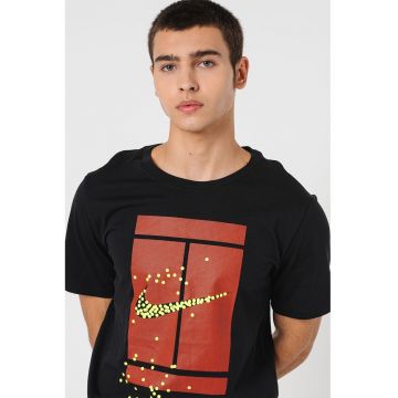Tricou de bumbac cu logo pentru tenis
