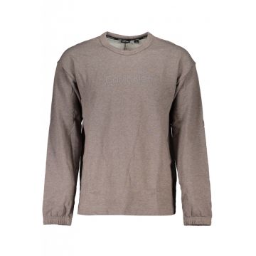 Bluza barbati cu imprimeu logo maro deschis