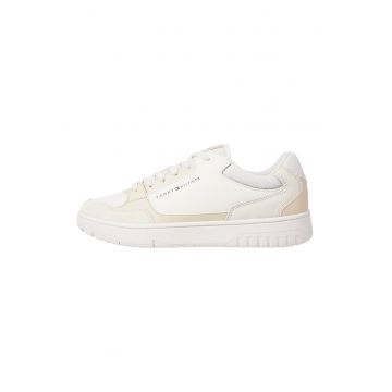 Pantofi sport din piele cu insertii de plasa