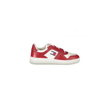 Sneakers barbati -  30% Poliester - 40% Piele naturala - 30% Poliuretan - Rosu - 28518