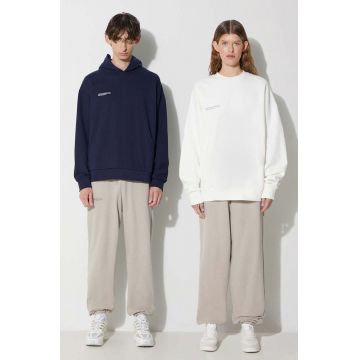 Pangaia pantaloni de trening din bumbac culoarea gri, uni