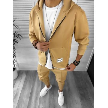 Trening barbati slim fit crem 1033 D12
