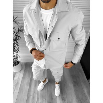 Trening barbati slim fit gri deschis 6049 44-3