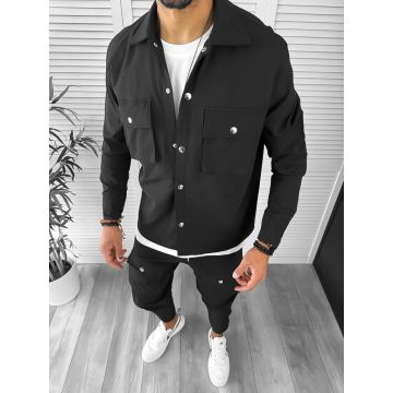 Trening barbati slim fit negru 6050 U5-3