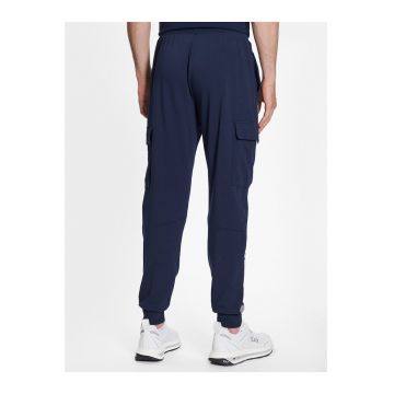 Pantaloni de trening barbati - EA7 Emporio Armani - Bumbac - Albastru marin