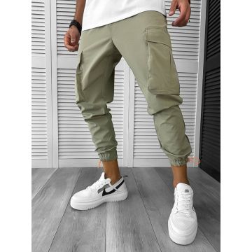 Pantaloni de trening cargo  kaki  conici Y410 14-5