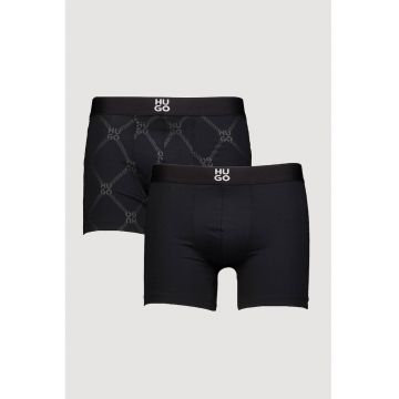 Set de boxeri cu imprimeu logo - 2 perechi