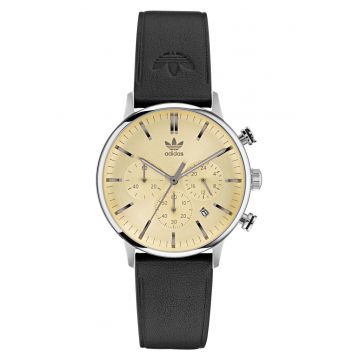 Ceas barbatesc  CODE ONE CHRONO - curea silicon - argintiu/negru