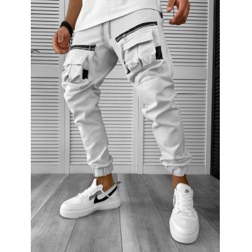 Pantaloni de trening cargo  gri  conici Y256 100-1.2