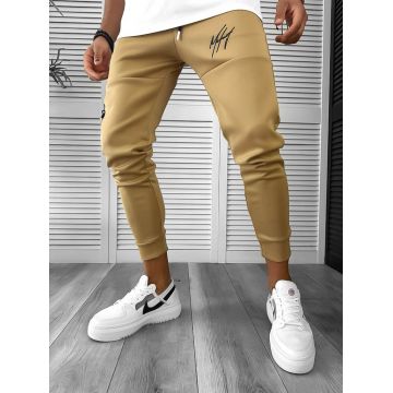 Pantaloni de trening maro  silon  conici 12378 37-3