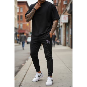 Pantaloni de trening negri  conici  silon 12347 X11