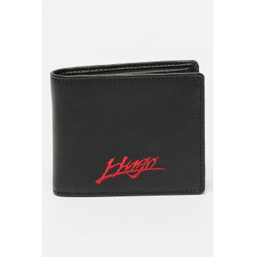 Portofel de piele cu logo Handwritten
