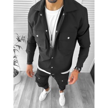 Trening barbati slim fit negru 6049 K7-4
