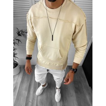 Bluza barbati bej slim fit K151  44-45-4