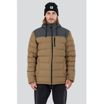 Geaca matlasata Passat - Negru/Maro deschis