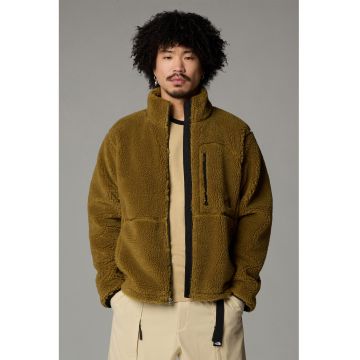 Jacheta cu fermoar si model uni - Negru/Kaki