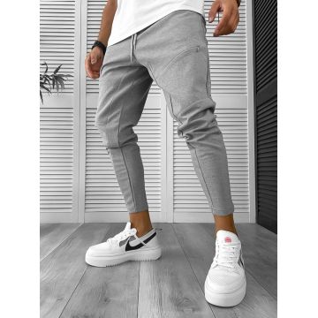Pantaloni de trening gri conici 12962 20-5