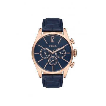 Ceas barbatesc model WWG200101 - bleumarin - curea albastra - rezistenta la apa 5 ATM - mecanism quartz Ceas barbatesc model WWG200101 - bleumarin - curea albastra - rezistenta la apa 5 ATM - mecanism quartz