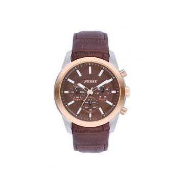 Ceas barbatesc  model WWG400704L - curea maro - mecanism Quartz - rezistenta la apa 5 ATM