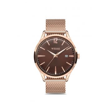 Ceas barbati  model WWG202208 - Quartz - rezistent la apa 3 ATM - bronz - rose gold - bratara din otel