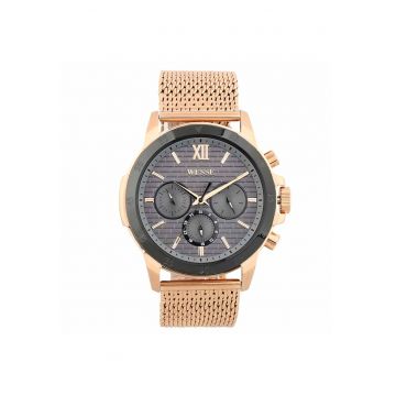 Ceas barbatesc  model WWG400004M - bronz - gri - curea rose gold - mecanism quartz - rezistenta la apa 3 ATM