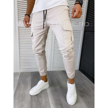 Pantaloni barbati bej casual CU MIC DEFECT  B6050  O3-4.1